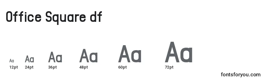 Tamanhos de fonte Office Square df