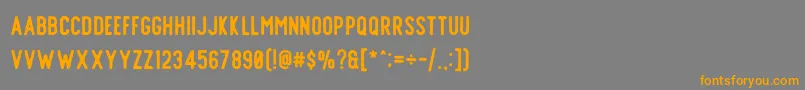 Offlander Rough Font – Orange Fonts on Gray Background
