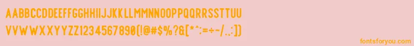 Offlander Rough Font – Orange Fonts on Pink Background