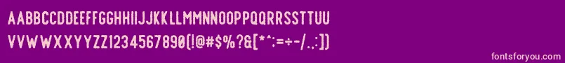 Offlander Rough Font – Pink Fonts on Purple Background