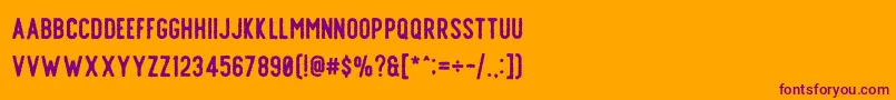 Offlander Rough Font – Purple Fonts on Orange Background