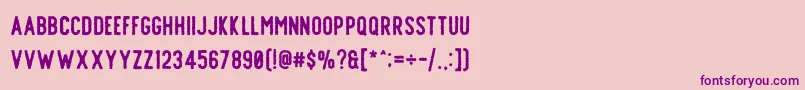 Offlander Rough Font – Purple Fonts on Pink Background