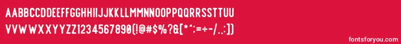 フォントOfflander Rough – 赤い背景に白い文字