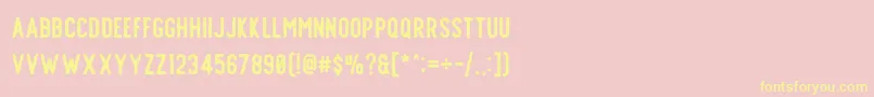 Offlander Rough Font – Yellow Fonts on Pink Background