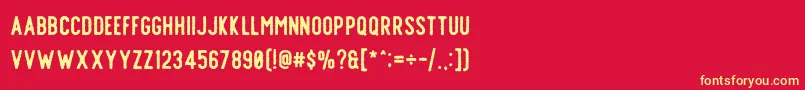 Offlander Rough Font – Yellow Fonts on Red Background