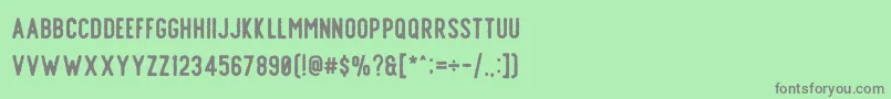 フォントOfflander Rough – 緑の背景に灰色の文字