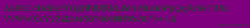 フォントOffset Plain – 紫の背景に黒い文字