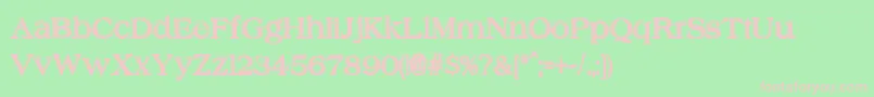 Offset Plain Font – Pink Fonts on Green Background