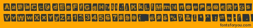 Offset Punk Font – Black Fonts on Orange Background