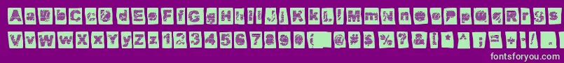 Offset Punk Font – Green Fonts on Purple Background