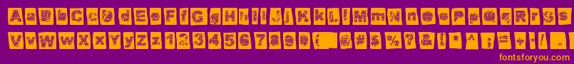 Offset Punk Font – Orange Fonts on Purple Background