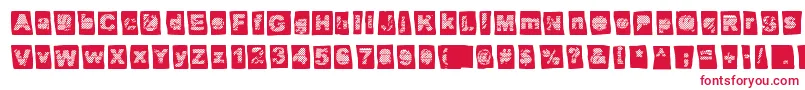 Offset Punk Font – Red Fonts on White Background