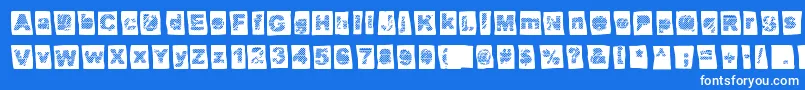 Offset Punk Font – White Fonts on Blue Background