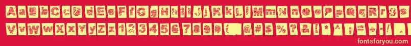 Offset Punk Font – Yellow Fonts on Red Background