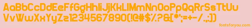 Oganesson Font – Orange Fonts on Pink Background