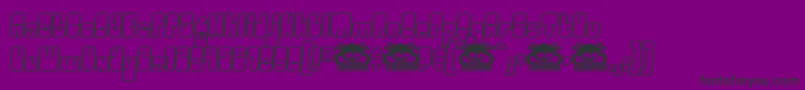 OGGLE   -fontti – mustat fontit violetilla taustalla