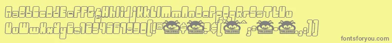 OGGLE    Font – Gray Fonts on Yellow Background