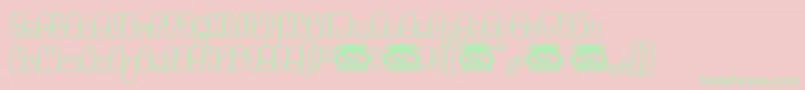 OGGLE    Font – Green Fonts on Pink Background