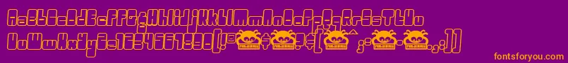 Шрифт OGGLE    – оранжевые шрифты на фиолетовом фоне