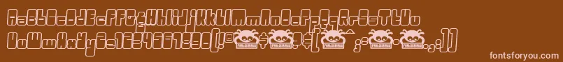 OGGLE    Font – Pink Fonts on Brown Background