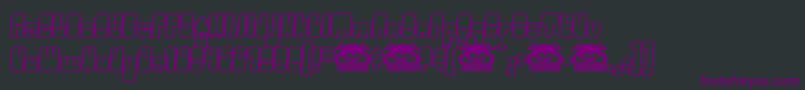 OGGLE   -fontti – violetit fontit mustalla taustalla