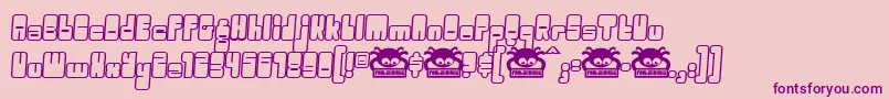 Шрифт OGGLE    – фиолетовые шрифты на розовом фоне