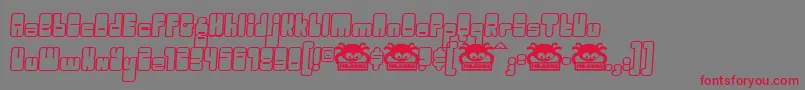 OGGLE    Font – Red Fonts on Gray Background
