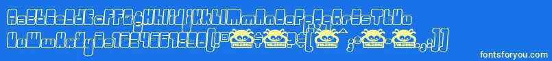 OGGLE    Font – Yellow Fonts on Blue Background
