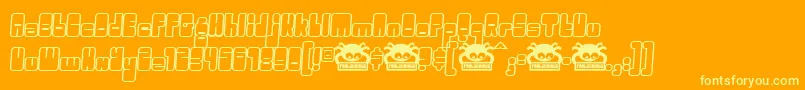 フォントOGGLE    – オレンジの背景に黄色の文字