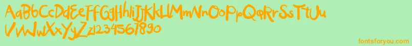 OGYIGO Font – Orange Fonts on Green Background