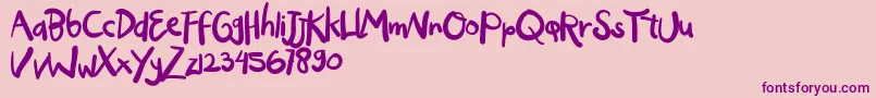 OGYIGO Font – Purple Fonts on Pink Background