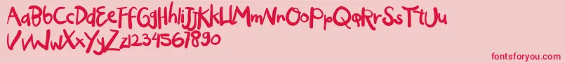 OGYIGO Font – Red Fonts on Pink Background