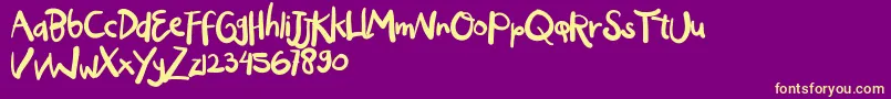 OGYIGO Font – Yellow Fonts on Purple Background