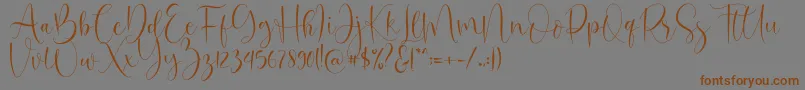 Oh Beloved Font – Brown Fonts on Gray Background