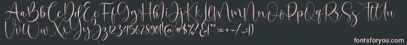 Oh Beloved Font – Pink Fonts on Black Background