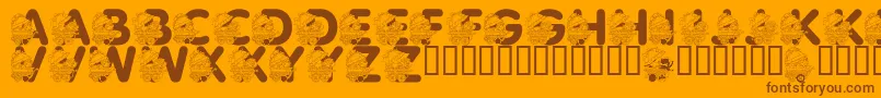 LmsPrettyBabyPony Font – Brown Fonts on Orange Background