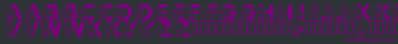 LmsPrettyBabyPony-Schriftart – Violette Schriften auf schwarzem Hintergrund