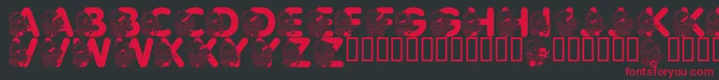 LmsPrettyBabyPony-Schriftart – Rote Schriften auf schwarzem Hintergrund