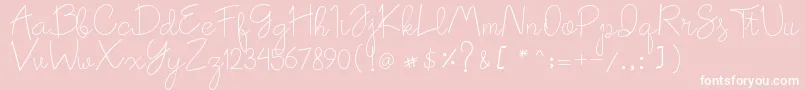 oh candy-Schriftart – Weiße Schriften auf rosa Hintergrund