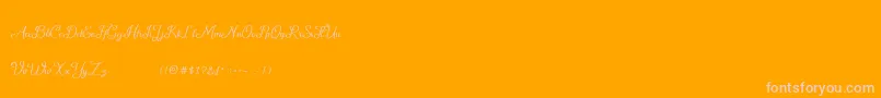 Oh Darling Demo-Schriftart – Rosa Schriften auf orangefarbenem Hintergrund