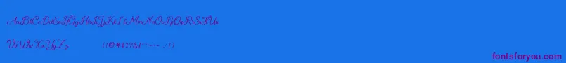 Oh Darling Demo Font – Purple Fonts on Blue Background