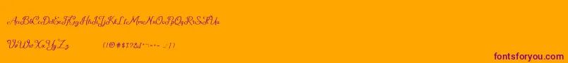 Oh Darling Demo Font – Purple Fonts on Orange Background