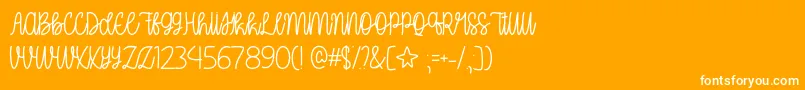 Oh My Its July   Font – White Fonts on Orange Background