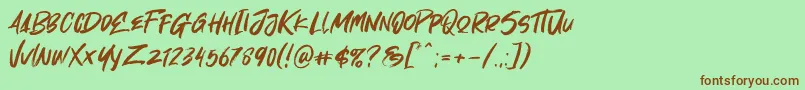 More about Oh Now Font Oh Now Font – Brown Fonts on Green Background