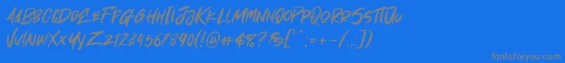 Oh Nowフォントについての詳細 フォントOh Now – 青い背景に灰色の文字