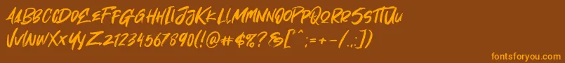 More about Oh Now Font Oh Now Font – Orange Fonts on Brown Background