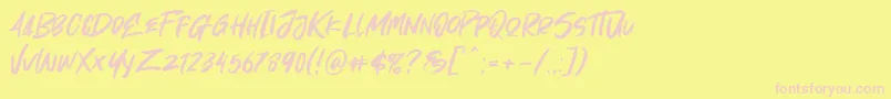 More about Oh Now Font Oh Now Font – Pink Fonts on Yellow Background