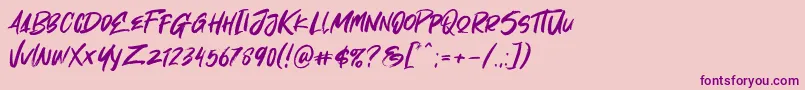 Oh Nowフォントについての詳細 フォントOh Now – ピンクの背景に紫のフォント