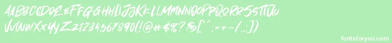 More about Oh Now Font Oh Now Font – White Fonts on Green Background