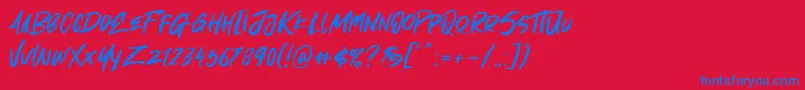 fuente Oh Now – Fuentes Azules Sobre Fondo Rojo